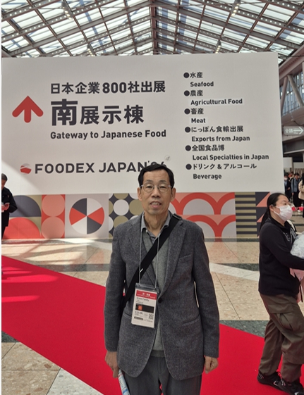 FOODEX JAPAN 2026에 참가중인 한국고령친화식품협회 이필수 회장