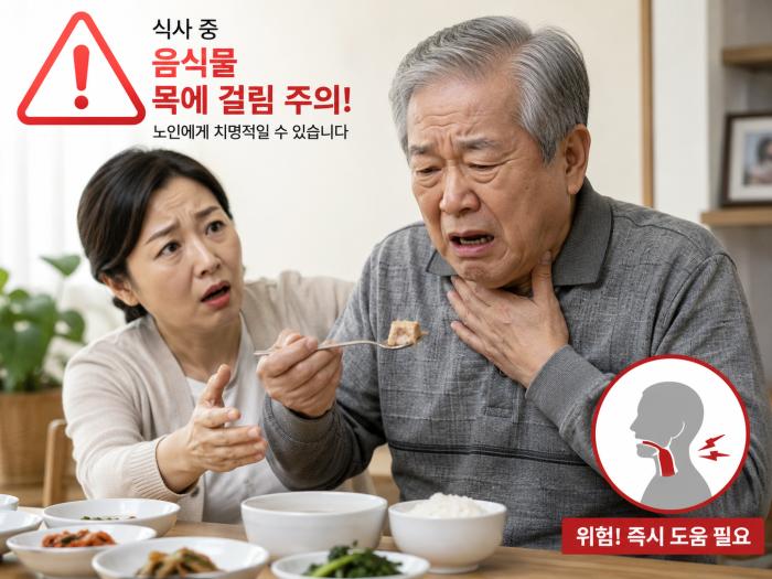 식사중 질식 사고예방에 대한 이해를 돕기위한 AI이미지