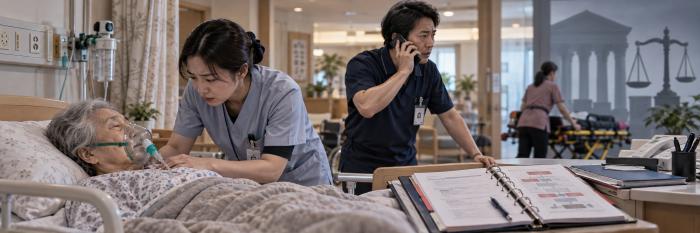 이번 판결은 장기요양기관에서 응급상황 매뉴얼이 단순히 평가를 위한 서류에 머물러서는 안 된다는 점을 보여준다 직원이 산소포화도 저하 의식변화 호흡곤란 등 위급징후를 발견했을 때 누구에게 보고하고 언제 119를 부르며 어떻게 전원할 것인지를 실제 행동으로 옮길 수 있도록 사전에 교육훈련하는 것까지 시설의 관리책임에 포함된다는 의미다이미지AI