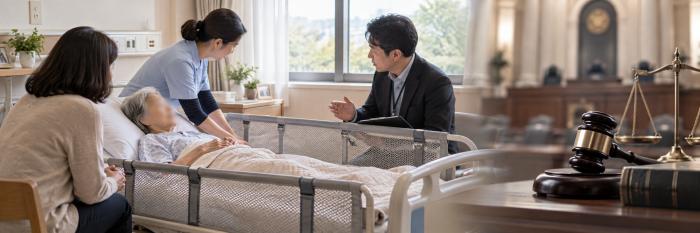 이번 판결이 비의료용 철제망 사용 자체를 일반적으로 허용한 것은 아니다 법원 역시 사용방법에 부적절한 측면이 있음을 지적했다는 점에서 장기요양기관은 신체제한을 최소화하고 적법한 절차와 기록을 갖추는 것이 필요하다이미지AI